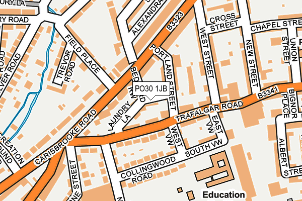 PO30 1JB map - OS OpenMap – Local (Ordnance Survey)