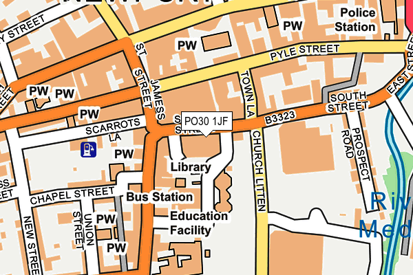 PO30 1JF map - OS OpenMap – Local (Ordnance Survey)