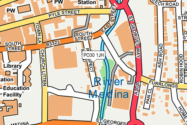 PO30 1JH map - OS OpenMap – Local (Ordnance Survey)