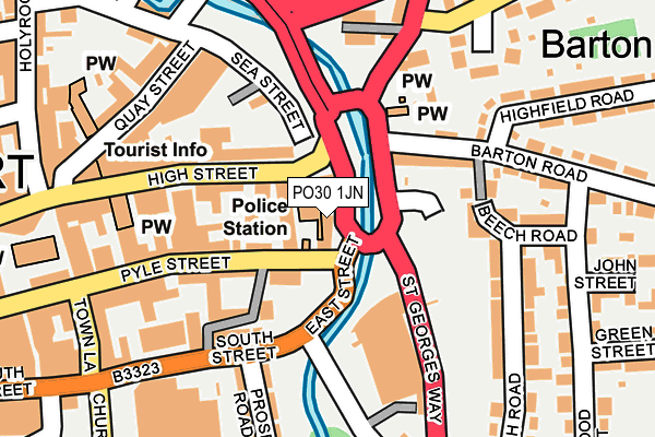 PO30 1JN map - OS OpenMap – Local (Ordnance Survey)