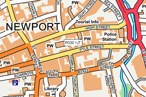 PO30 1JT map - OS OpenMap – Local (Ordnance Survey)