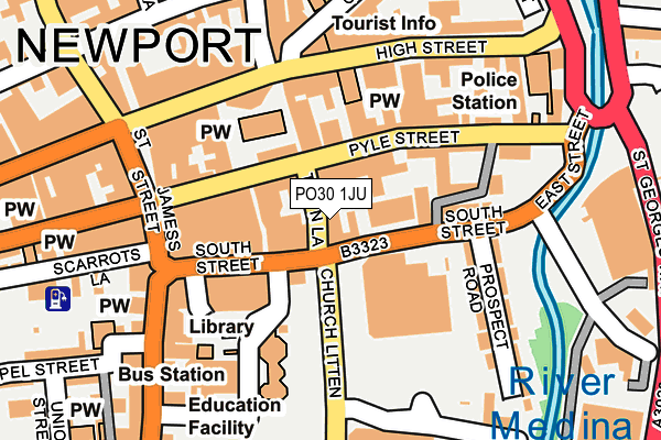 PO30 1JU map - OS OpenMap – Local (Ordnance Survey)