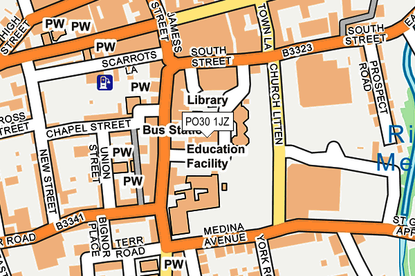 PO30 1JZ map - OS OpenMap – Local (Ordnance Survey)