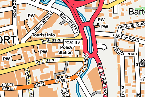 PO30 1LA map - OS OpenMap – Local (Ordnance Survey)