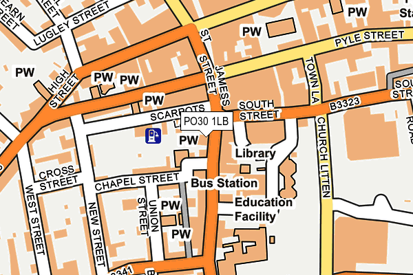 PO30 1LB map - OS OpenMap – Local (Ordnance Survey)