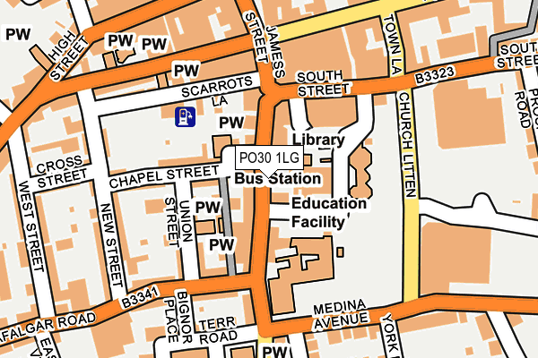 PO30 1LG map - OS OpenMap – Local (Ordnance Survey)