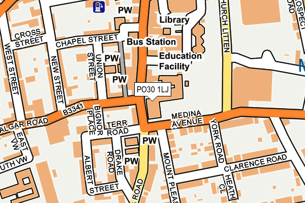 PO30 1LJ map - OS OpenMap – Local (Ordnance Survey)