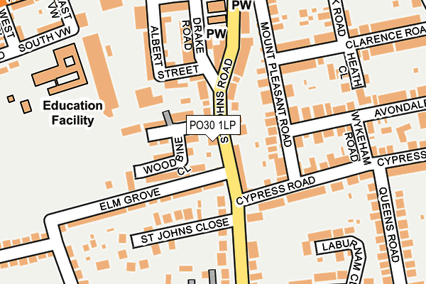 PO30 1LP map - OS OpenMap – Local (Ordnance Survey)