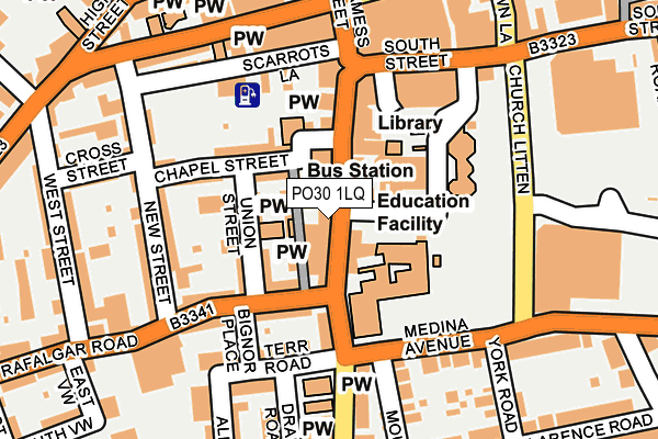 PO30 1LQ map - OS OpenMap – Local (Ordnance Survey)