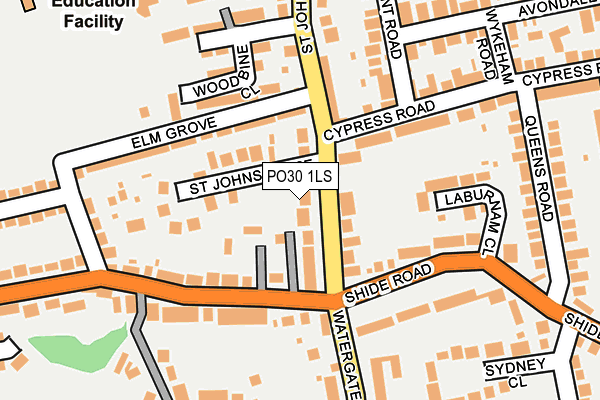 PO30 1LS map - OS OpenMap – Local (Ordnance Survey)