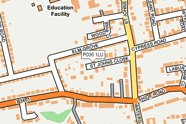 PO30 1LU map - OS OpenMap – Local (Ordnance Survey)