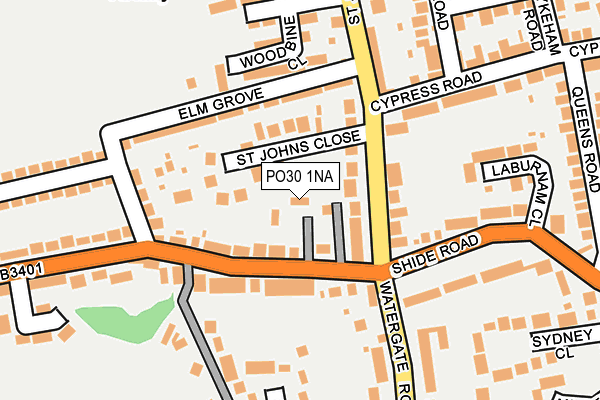 PO30 1NA map - OS OpenMap – Local (Ordnance Survey)