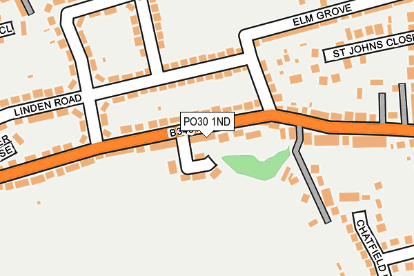 PO30 1ND map - OS OpenMap – Local (Ordnance Survey)