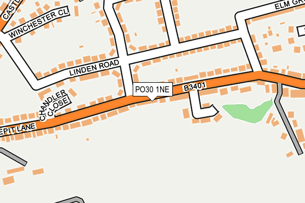 PO30 1NE map - OS OpenMap – Local (Ordnance Survey)