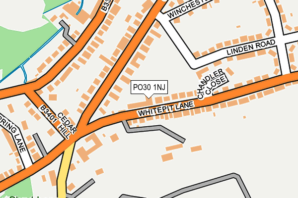 PO30 1NJ map - OS OpenMap – Local (Ordnance Survey)