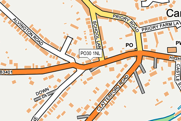 PO30 1NL map - OS OpenMap – Local (Ordnance Survey)
