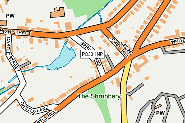 PO30 1NP map - OS OpenMap – Local (Ordnance Survey)