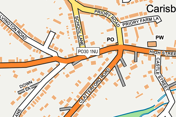 PO30 1NU map - OS OpenMap – Local (Ordnance Survey)