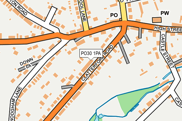 PO30 1PA map - OS OpenMap – Local (Ordnance Survey)