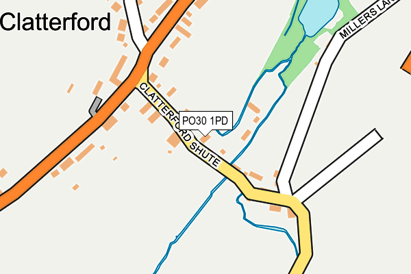 PO30 1PD map - OS OpenMap – Local (Ordnance Survey)