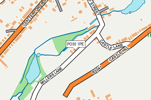 PO30 1PE map - OS OpenMap – Local (Ordnance Survey)