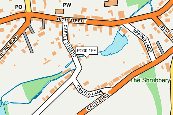 PO30 1PF map - OS OpenMap – Local (Ordnance Survey)