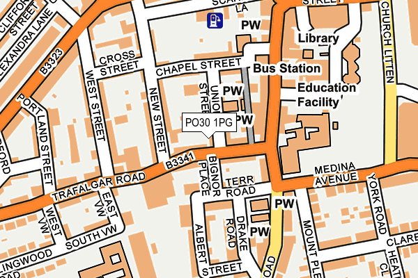 PO30 1PG map - OS OpenMap – Local (Ordnance Survey)