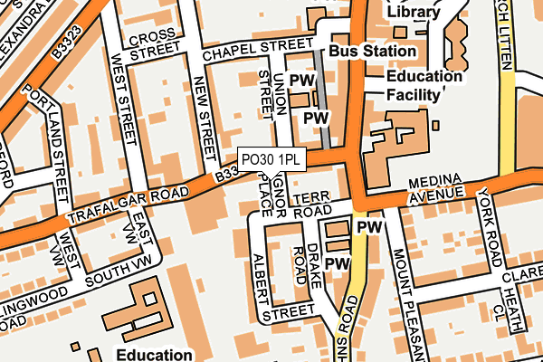 PO30 1PL map - OS OpenMap – Local (Ordnance Survey)