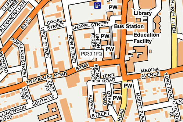 PO30 1PQ map - OS OpenMap – Local (Ordnance Survey)