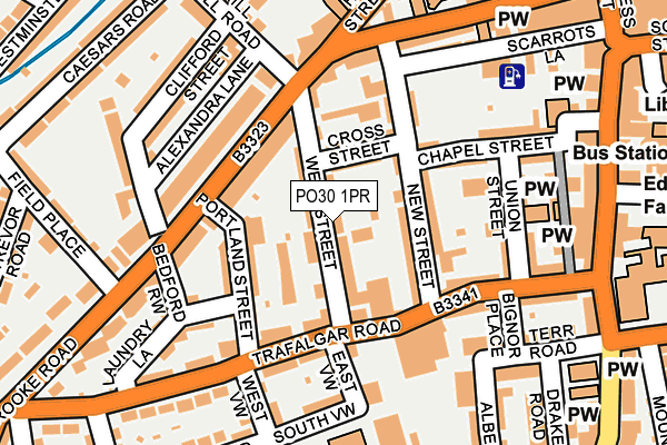 PO30 1PR map - OS OpenMap – Local (Ordnance Survey)