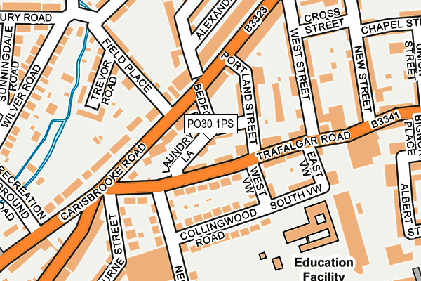 PO30 1PS map - OS OpenMap – Local (Ordnance Survey)