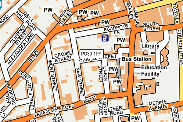 Map of WIGHT VETS LTD at local scale