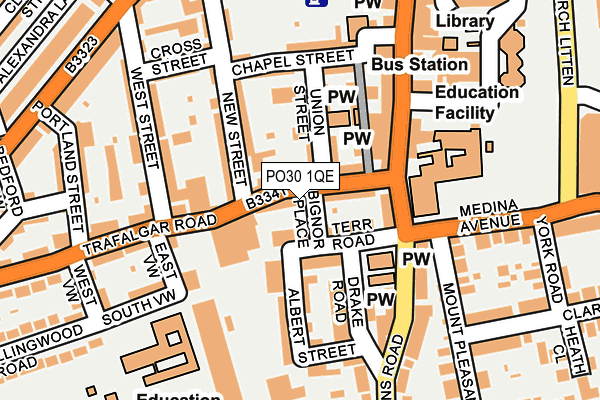 PO30 1QE map - OS OpenMap – Local (Ordnance Survey)