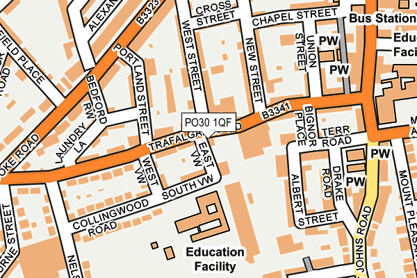 PO30 1QF map - OS OpenMap – Local (Ordnance Survey)