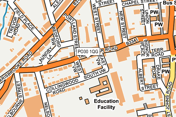Map of NEWPORT HAND CAR WASH LTD at local scale