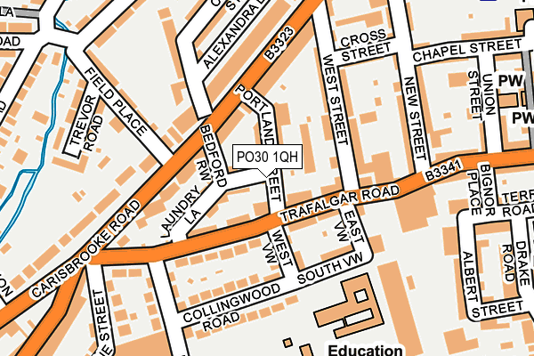 PO30 1QH map - OS OpenMap – Local (Ordnance Survey)