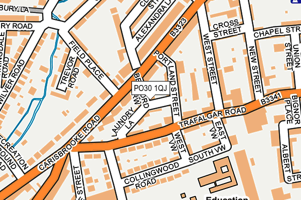 PO30 1QJ map - OS OpenMap – Local (Ordnance Survey)