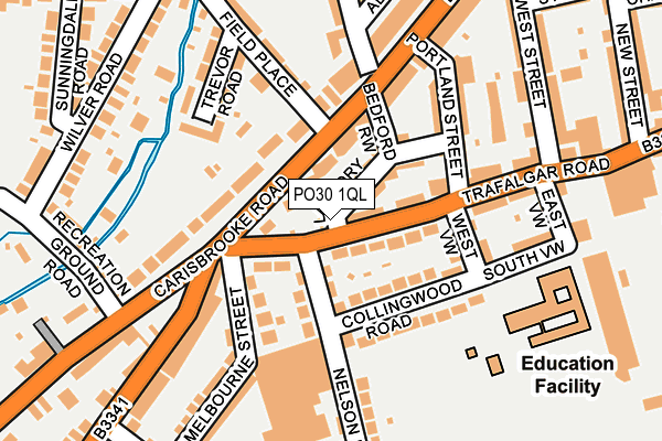 PO30 1QL map - OS OpenMap – Local (Ordnance Survey)