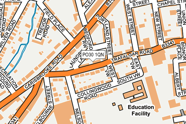 PO30 1QN map - OS OpenMap – Local (Ordnance Survey)