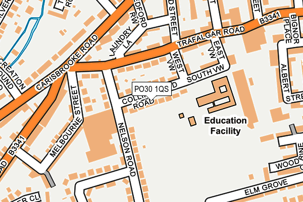 PO30 1QS map - OS OpenMap – Local (Ordnance Survey)