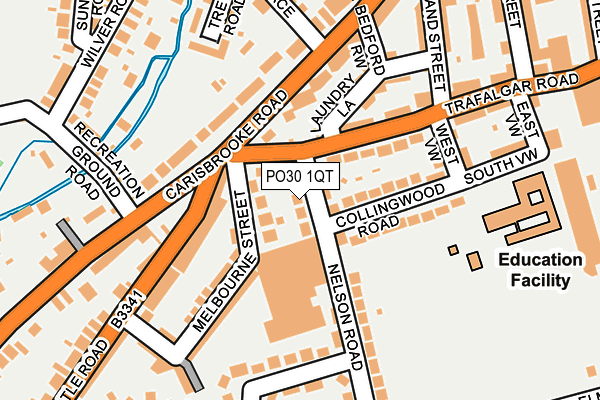 PO30 1QT map - OS OpenMap – Local (Ordnance Survey)