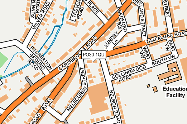 PO30 1QU map - OS OpenMap – Local (Ordnance Survey)