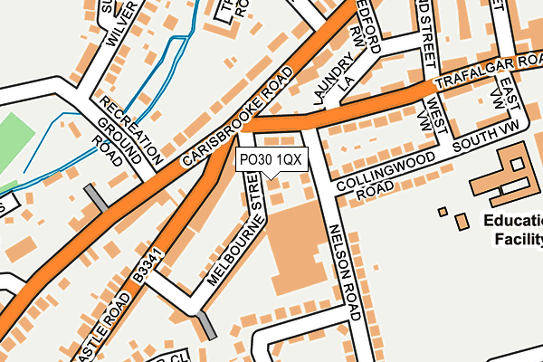 PO30 1QX map - OS OpenMap – Local (Ordnance Survey)