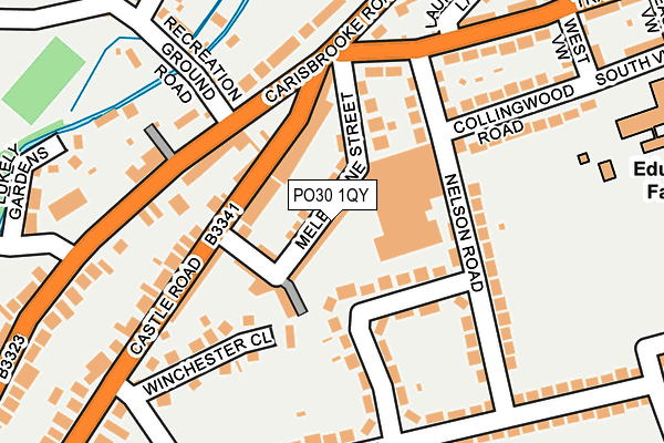 PO30 1QY map - OS OpenMap – Local (Ordnance Survey)
