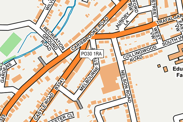 PO30 1RA map - OS OpenMap – Local (Ordnance Survey)