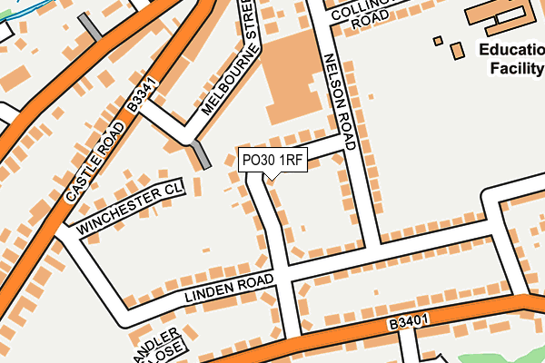 PO30 1RF map - OS OpenMap – Local (Ordnance Survey)