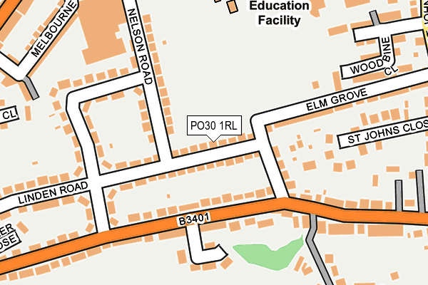 PO30 1RL map - OS OpenMap – Local (Ordnance Survey)