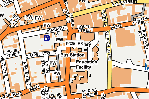 PO30 1RR map - OS OpenMap – Local (Ordnance Survey)