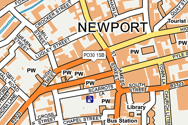 PO30 1SB map - OS OpenMap – Local (Ordnance Survey)