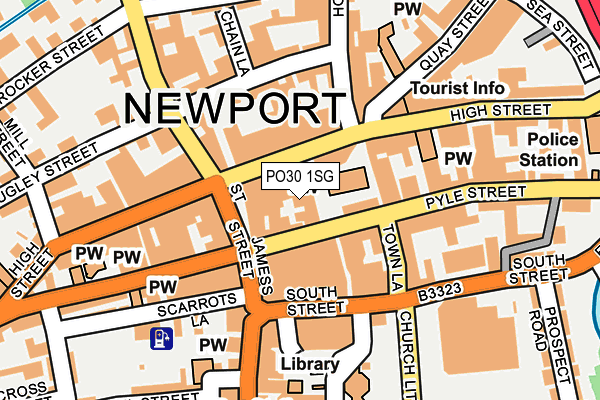 PO30 1SG map - OS OpenMap – Local (Ordnance Survey)